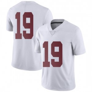 NCAA Men's Alabama Crimson Tide #19 Jahleel Billingsley Stitched College Nike Authentic No Name White Football Jersey XL17N11FW